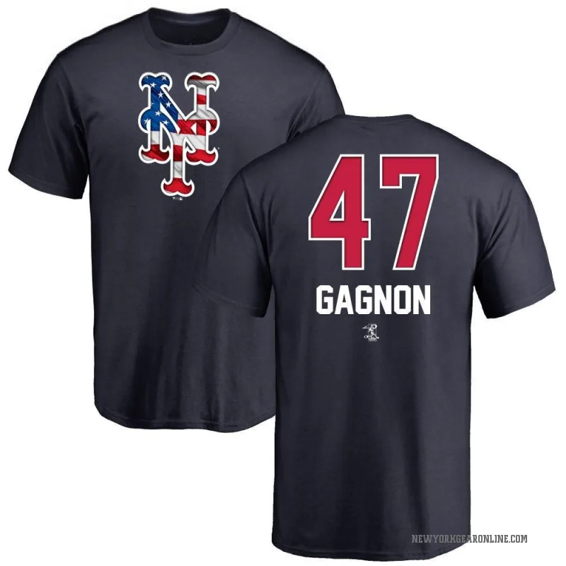 Drew Gagnon Men's Navy New York Mets Name and Number Banner Wave T-Shirt -