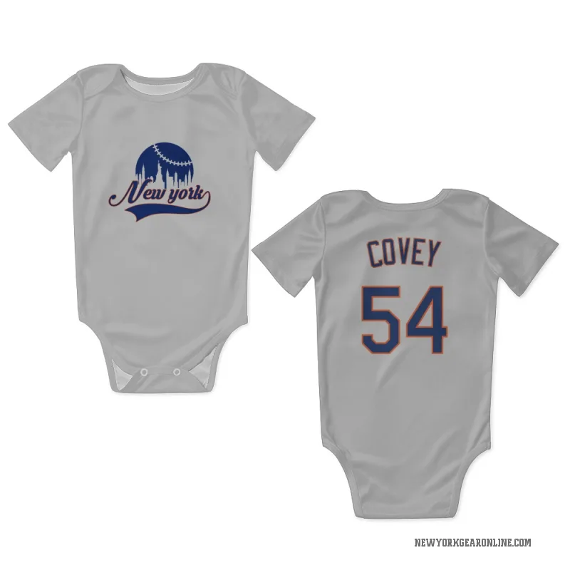 Dylan Covey  Gray New York Mets  Newborn & Infant Bodysuit
