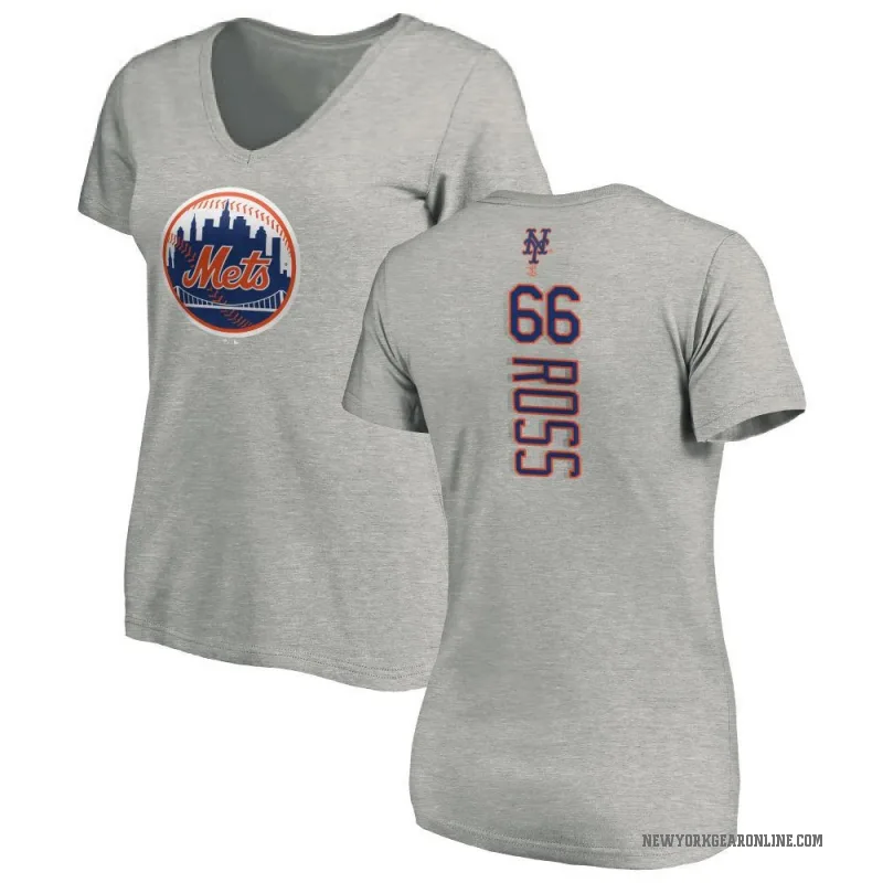Dylan Ross Women's Ash New York Mets Backer Slim Fit T-Shirt -