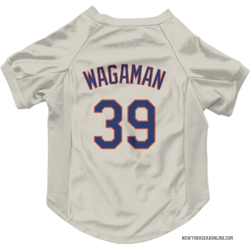 Eric Wagaman Cream New York Mets Cat & Dog Pet Jersey