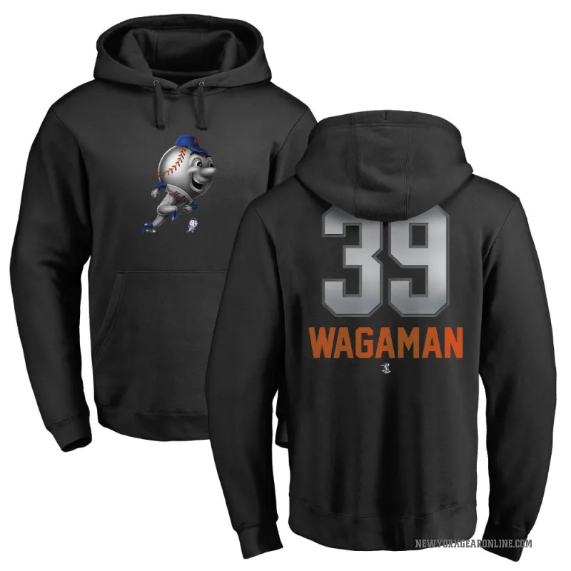 Eric Wagaman Men's Black New York Mets Branded Midnight Mascot Pullover Hoodie -