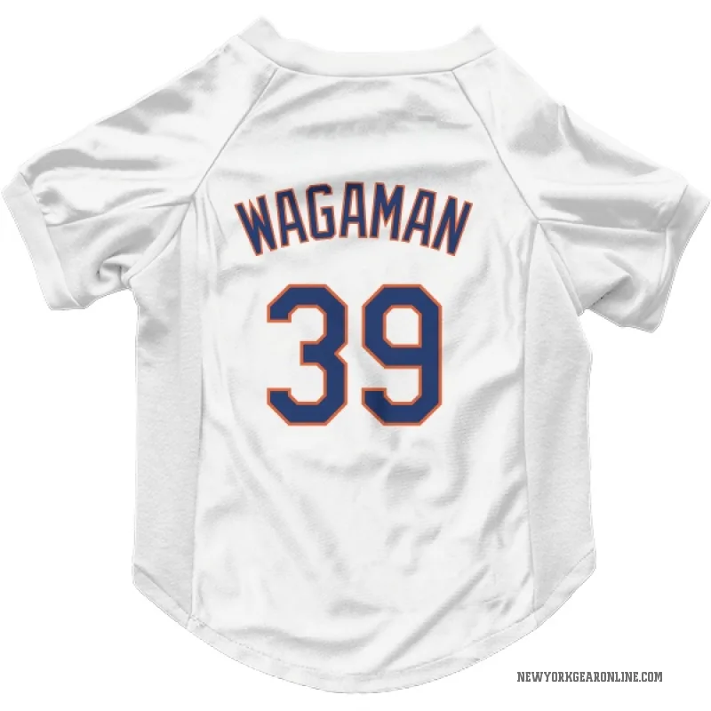 Eric Wagaman  White New York Mets  Cat & Dog Pet Jersey