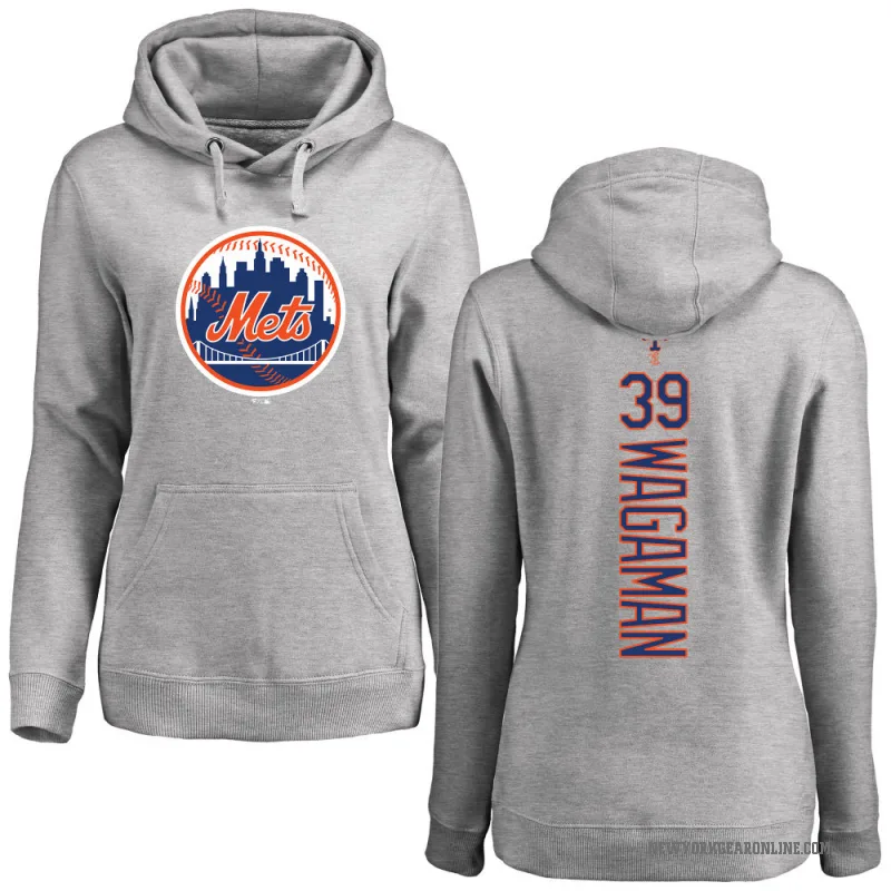 Eric Wagaman Women's New York Mets Ash Backer Pullover Hoodie