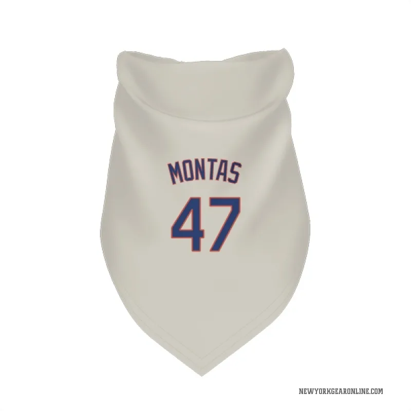 Frankie Montas  Cream New York Mets  Cat & Dog Pet Bandana