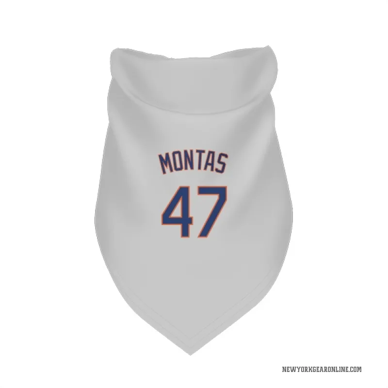 Frankie Montas  Gray New York Mets  Cat & Dog Pet Bandana