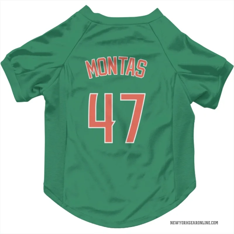 Frankie Montas  Green New York Mets  Cat & Dog Pet Jersey