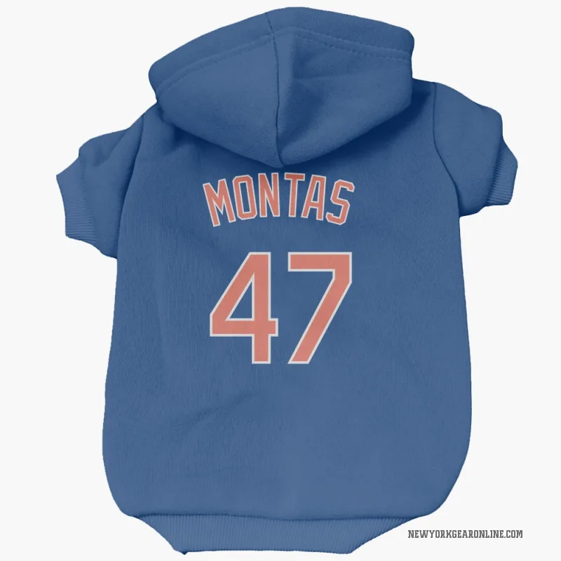 Frankie Montas  Royal New York Mets  Cat & Dog Pet Hoodie