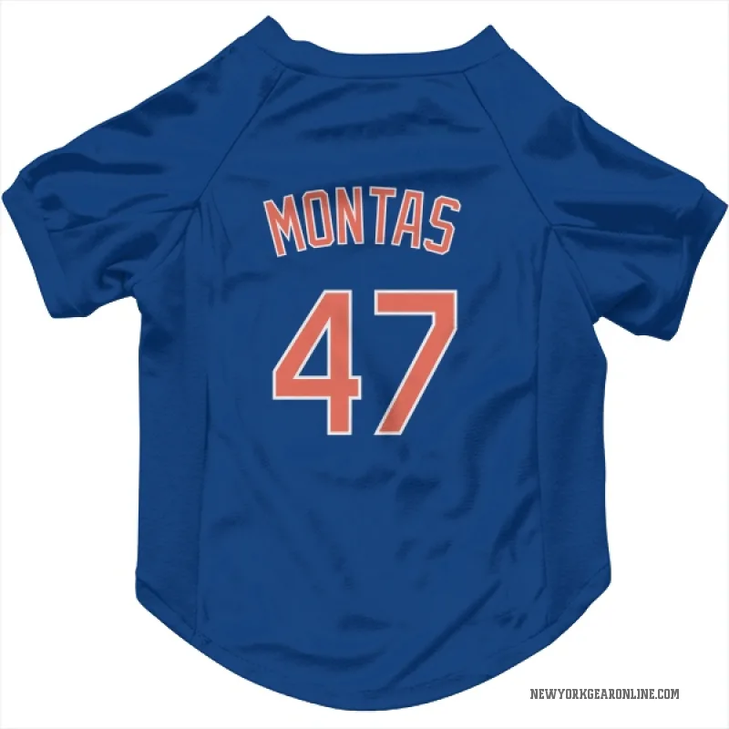 Frankie Montas  Royal New York Mets  Cat & Dog Pet Jersey