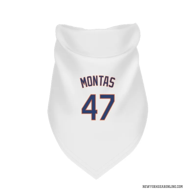 Frankie Montas  White New York Mets  Cat & Dog Pet Bandana