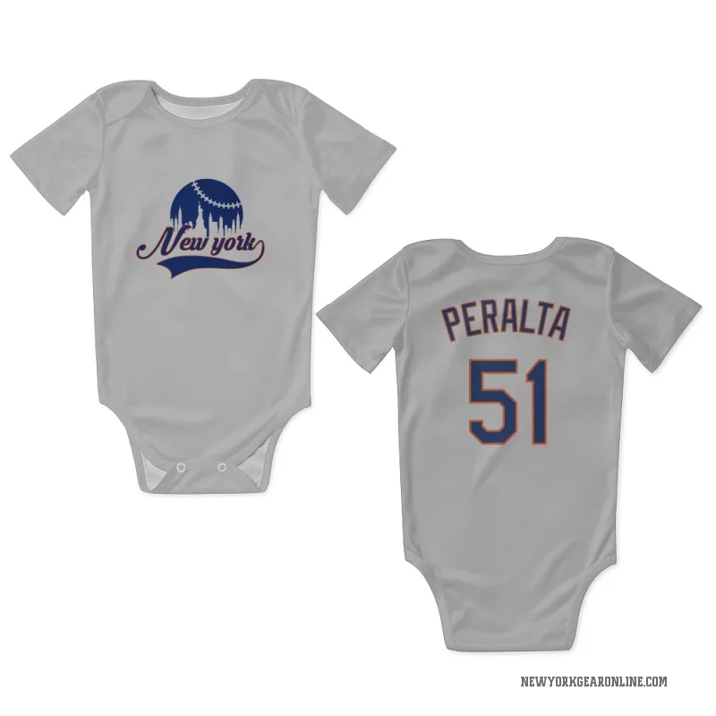 Freddy Peralta  Gray New York Mets  Newborn & Infant Bodysuit