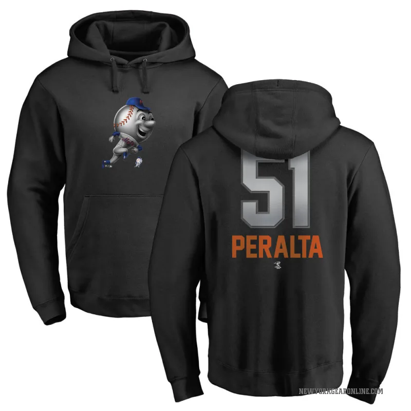 Freddy Peralta Youth Black New York Mets Branded Midnight Mascot Pullover Hoodie -