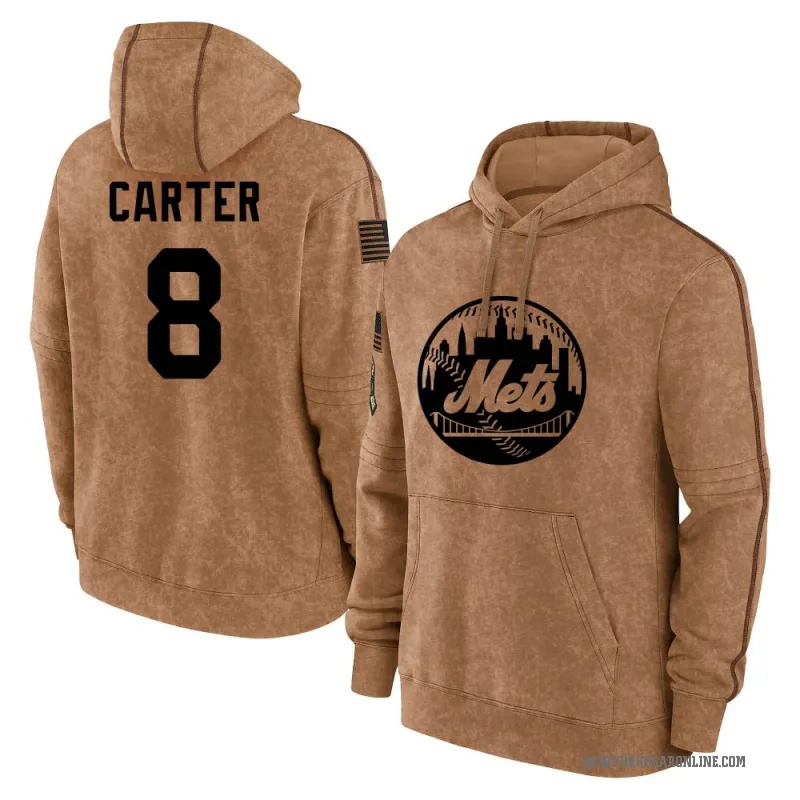 Gary Carter Youth Brown New York Mets 2023 Salute to Service Club Pullover Hoodie