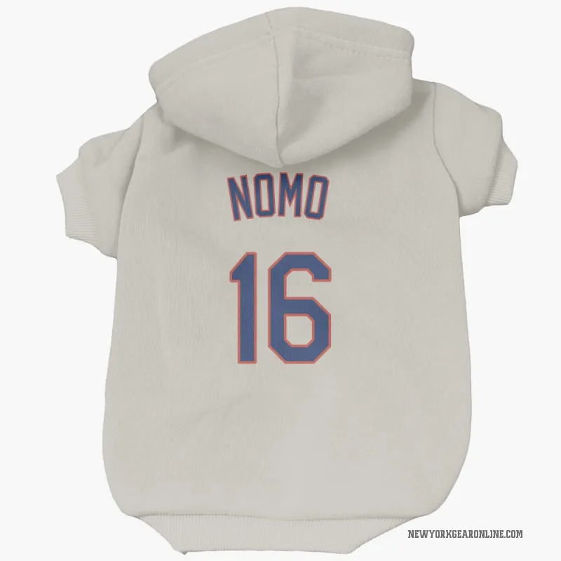Hideo Nomo  Cream New York Mets  Cat & Dog Pet Hoodie