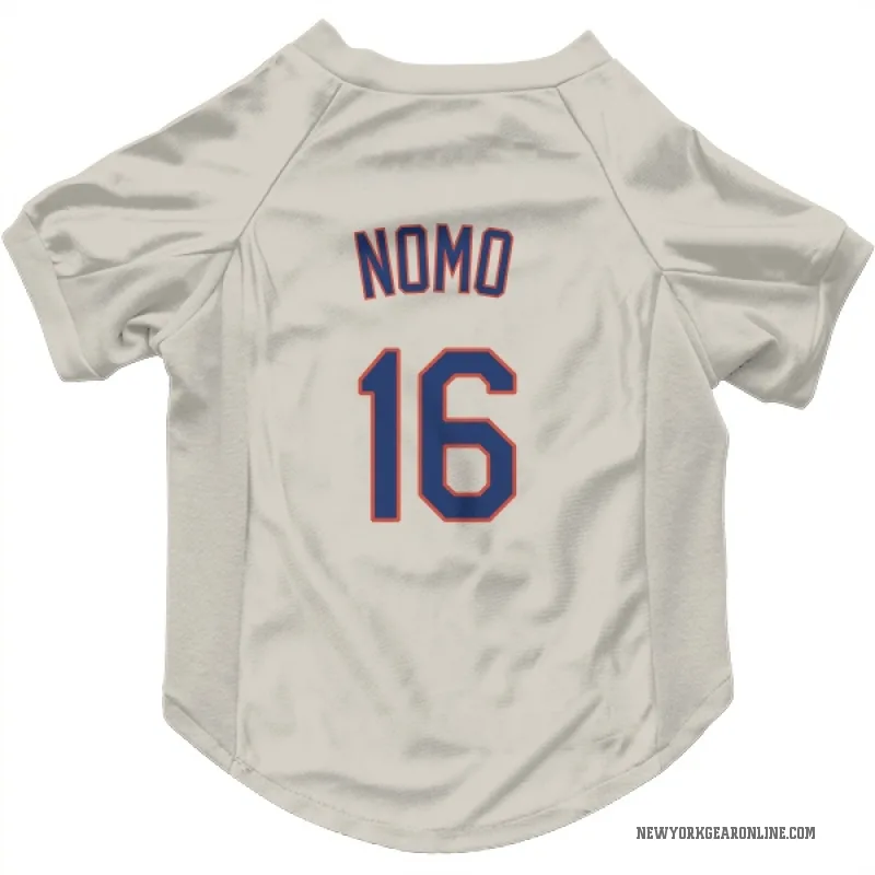 Hideo Nomo  Cream New York Mets  Cat & Dog Pet Jersey