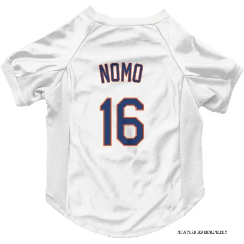Hideo Nomo  White New York Mets  Cat & Dog Pet Jersey