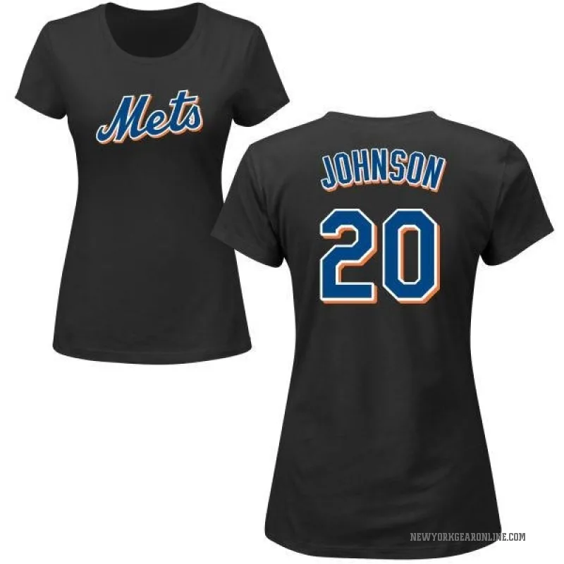 Howard Johnson Women's Black New York Mets Roster T-Shirt -