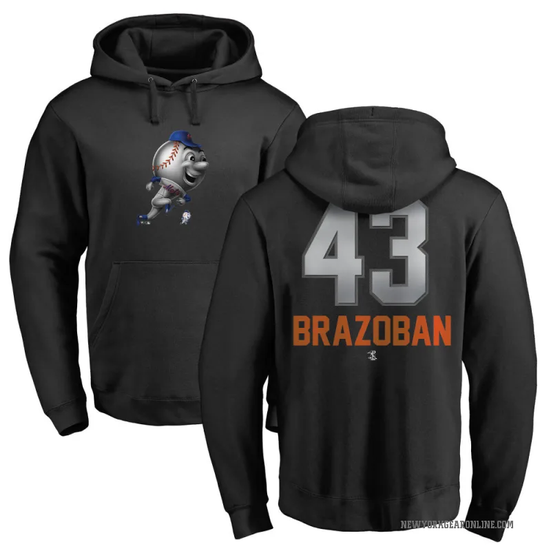 Huascar Brazoban Youth Black New York Mets Branded Midnight Mascot Pullover Hoodie -