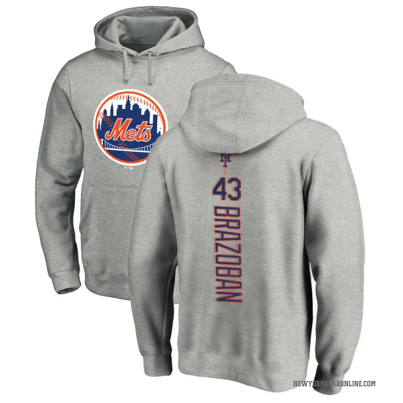 Huascar Brazoban Youth New York Mets Ash Backer Pullover Hoodie