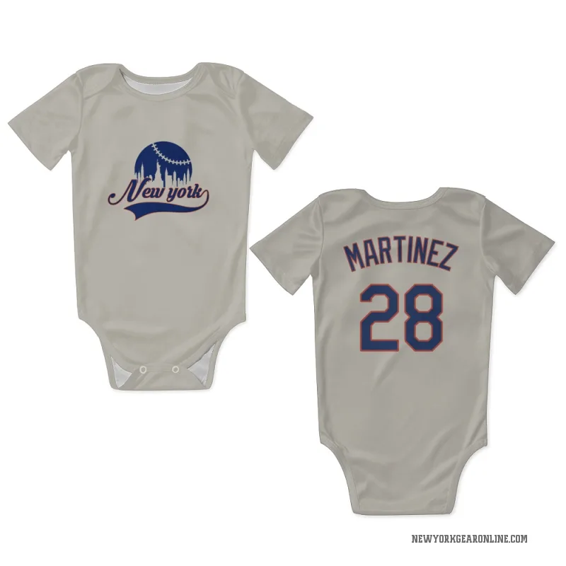 J.D. Martinez  Cream New York Mets  Newborn & Infant Bodysuit