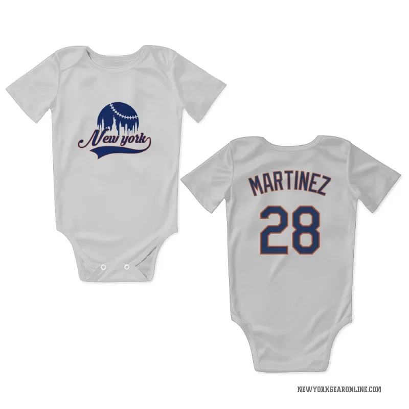 J.D. Martinez  White New York Mets  Newborn & Infant Bodysuit