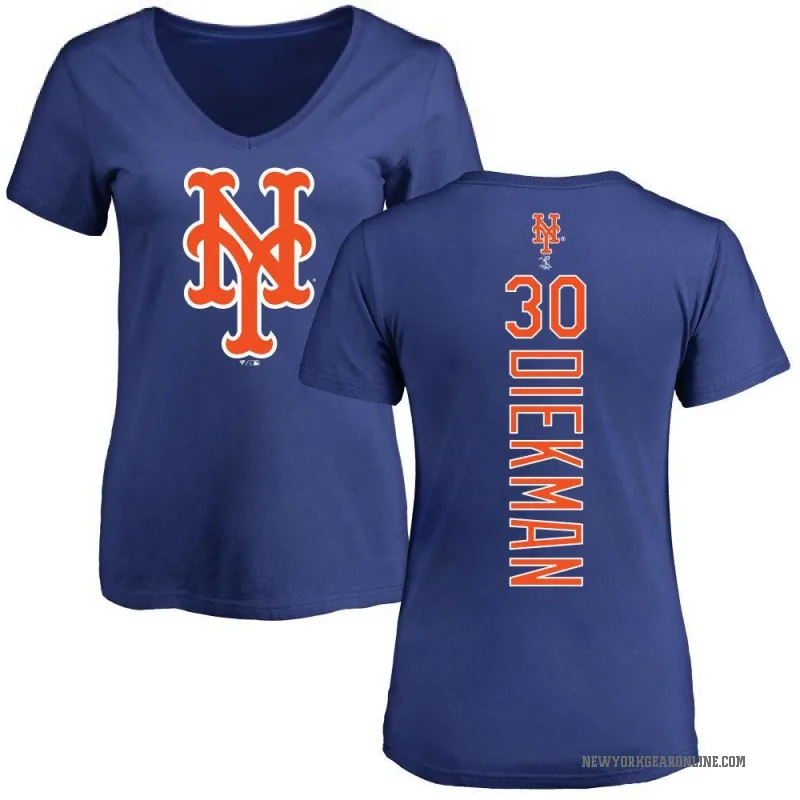 Jake Diekman Women's Royal New York Mets Backer Slim Fit T-Shirt -