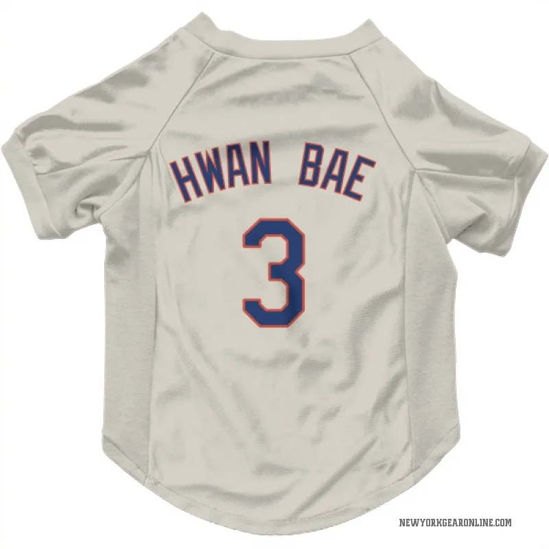 Ji Hwan Bae  Cream New York Mets  Cat & Dog Pet Jersey