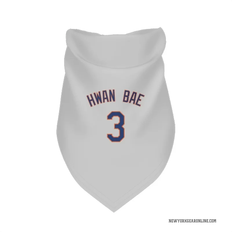 Ji Hwan Bae  Gray New York Mets  Cat & Dog Pet Bandana