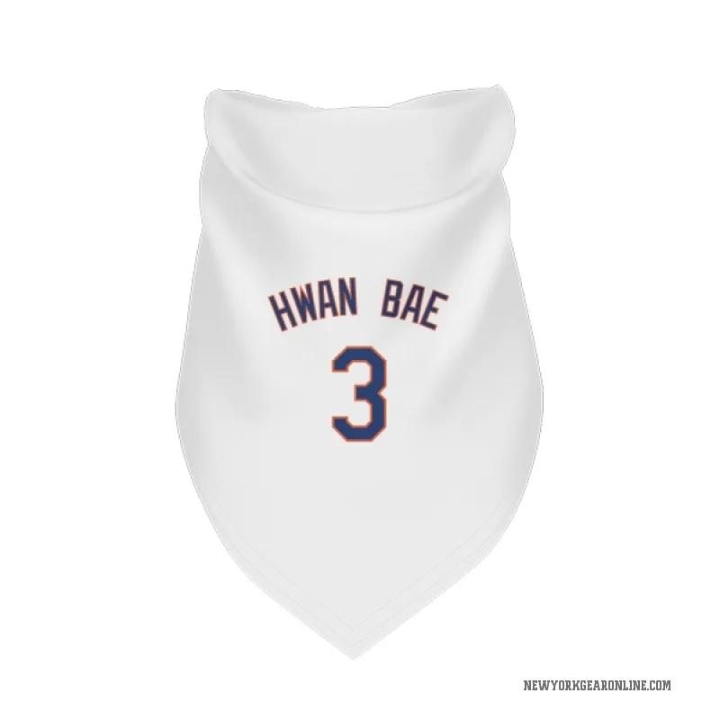 Ji Hwan Bae  White New York Mets  Cat & Dog Pet Bandana