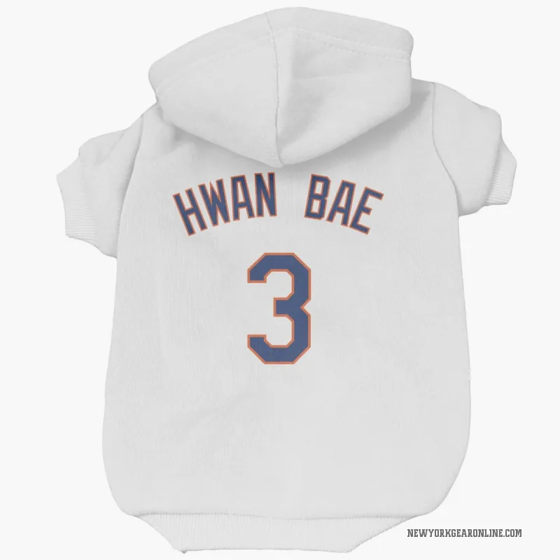 Ji Hwan Bae  White New York Mets  Cat & Dog Pet Hoodie