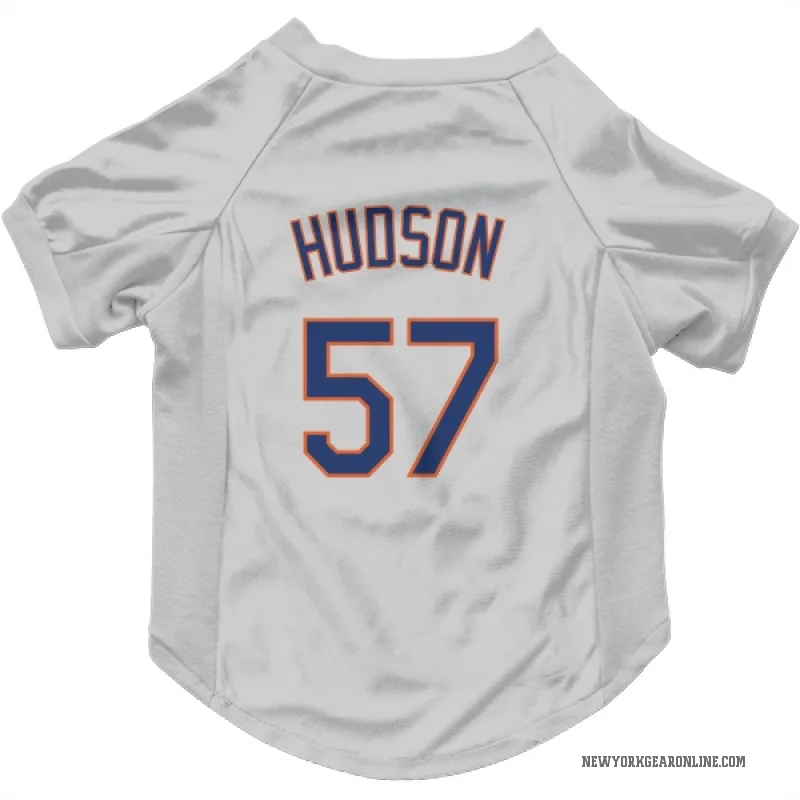 Joe Hudson  Gray New York Mets  Cat & Dog Pet Jersey