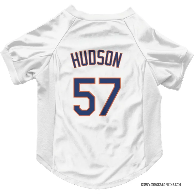 Joe Hudson  White New York Mets  Cat & Dog Pet Jersey