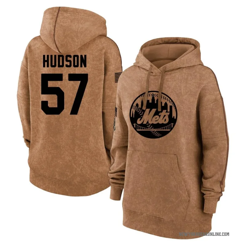 Joe Hudson Women's Brown New York Mets 2023 Salute to Service Pullover Hoodie