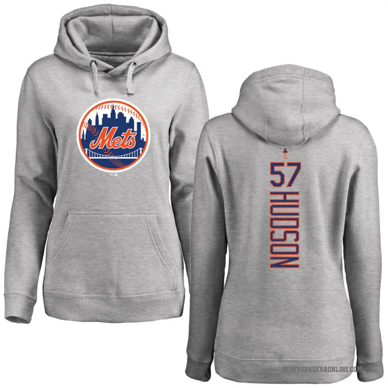 Joe Hudson Women's New York Mets Ash Backer Pullover Hoodie