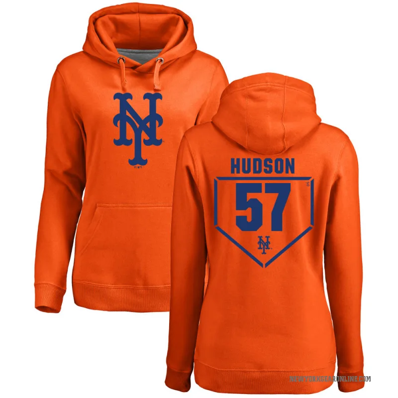 Joe Hudson Women's Orange New York Mets Branded RBI Pullover Hoodie -