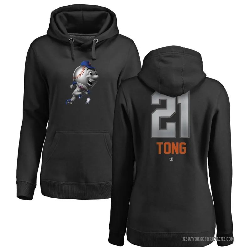 Jonah Tong Women's Black New York Mets Branded Midnight Mascot Pullover Hoodie -