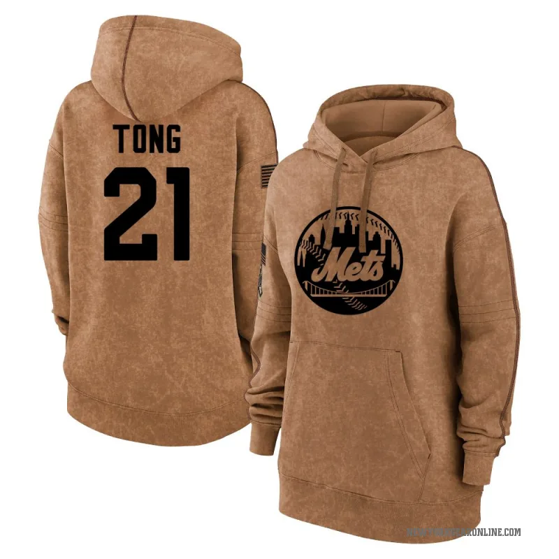 Jonah Tong Women's Brown New York Mets 2023 Salute to Service Pullover Hoodie