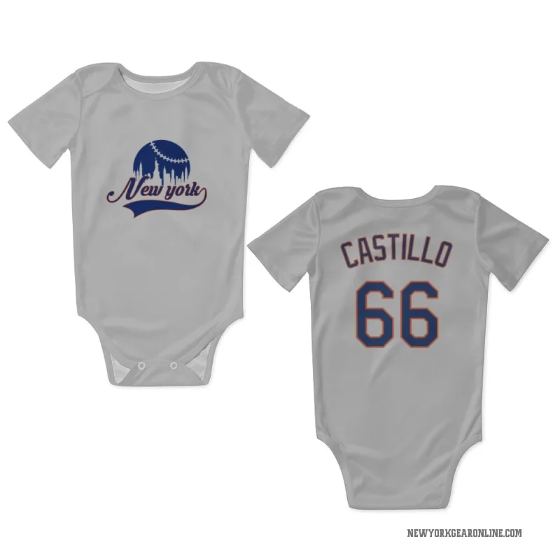 Jose Castillo  Gray New York Mets  Newborn & Infant Bodysuit