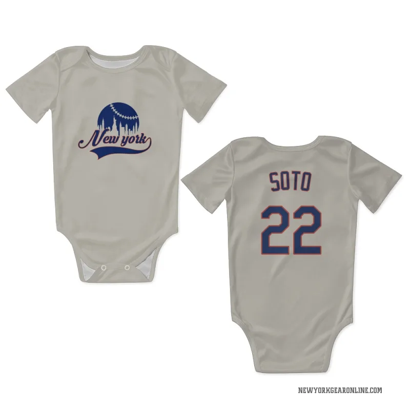 Juan Soto  Cream New York Mets  Newborn & Infant Bodysuit