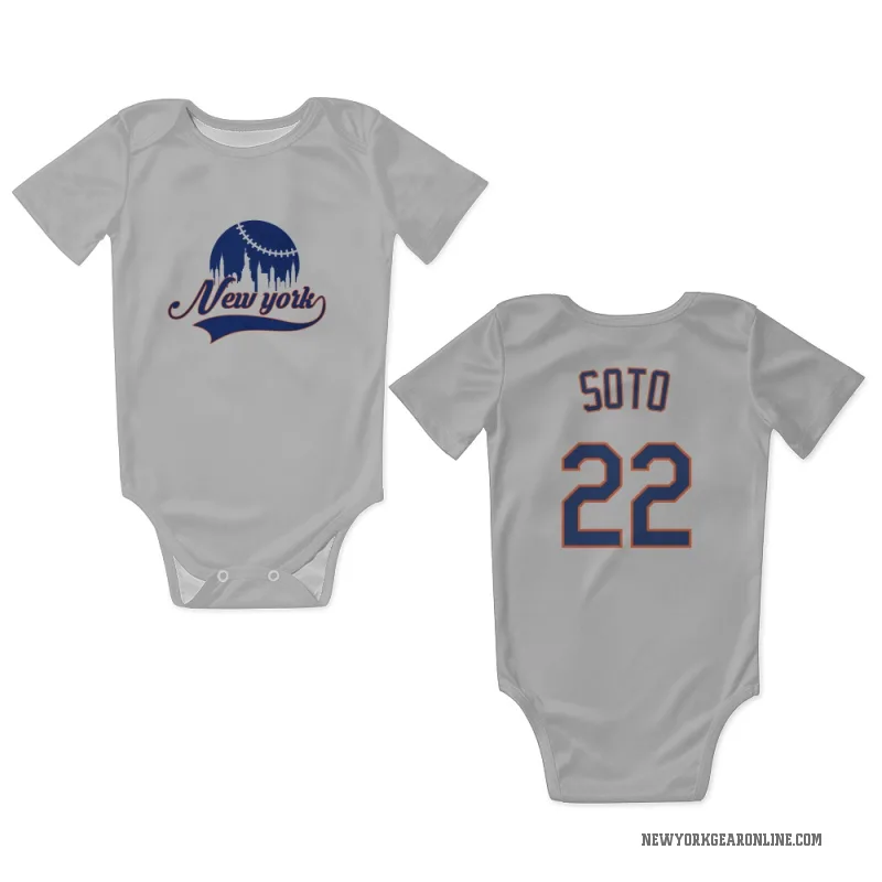 Juan Soto  Gray New York Mets  Newborn & Infant Bodysuit