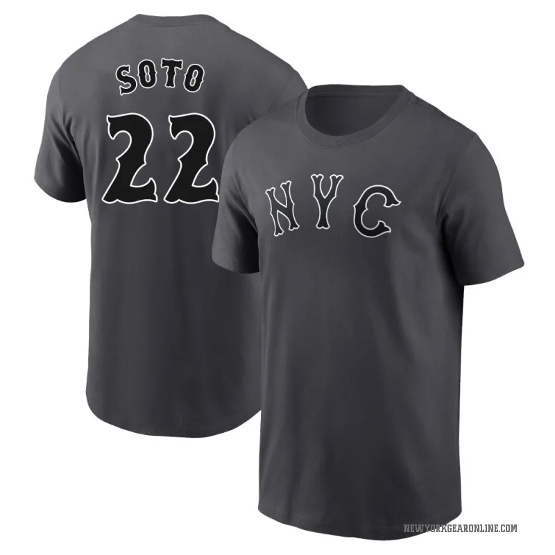 Juan Soto Men's New York Mets Graphite 2024 City Connect Fuse T-Shirt