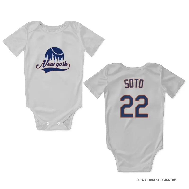 Juan Soto  White New York Mets  Newborn & Infant Bodysuit