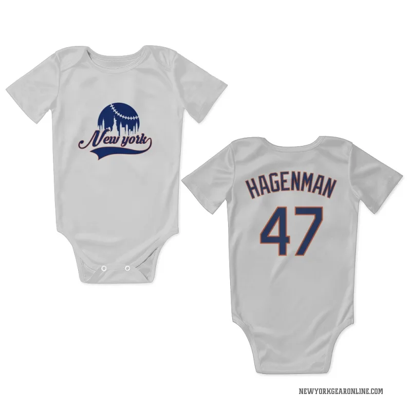 Justin Hagenman  White New York Mets  Newborn & Infant Bodysuit