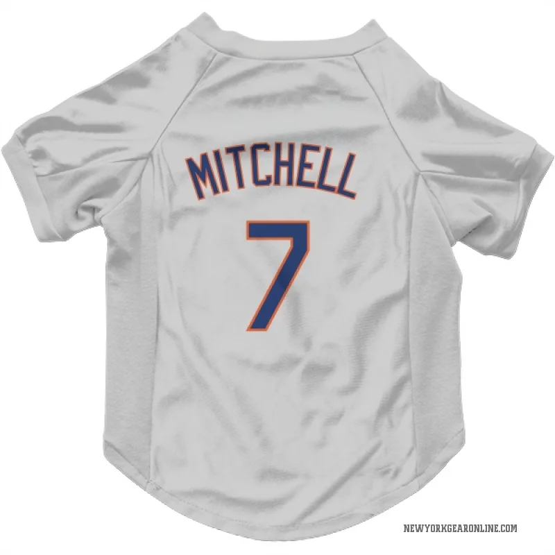 Kevin Mitchell  Gray New York Mets  Cat & Dog Pet Jersey