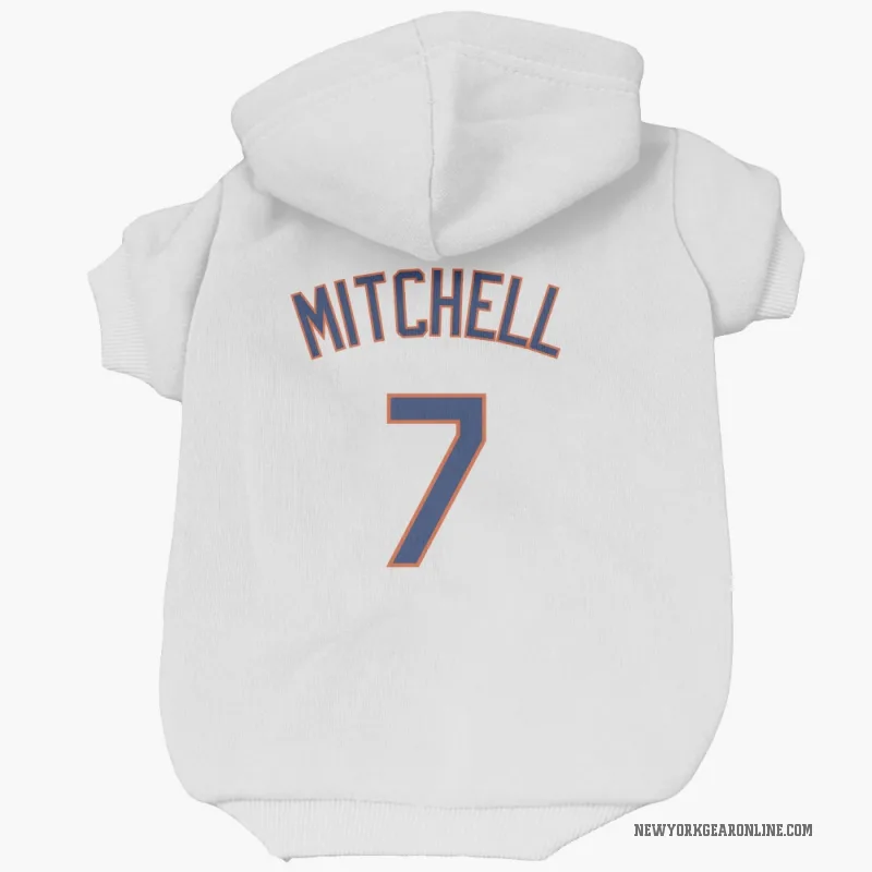 Kevin Mitchell  White New York Mets  Cat & Dog Pet Hoodie