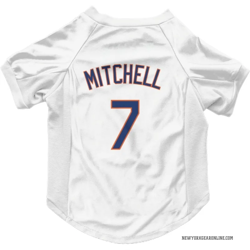 Kevin Mitchell  White New York Mets  Cat & Dog Pet Jersey