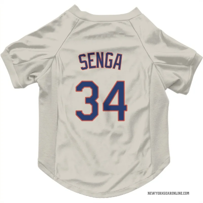 Kodai Senga  Cream New York Mets  Cat & Dog Pet Jersey