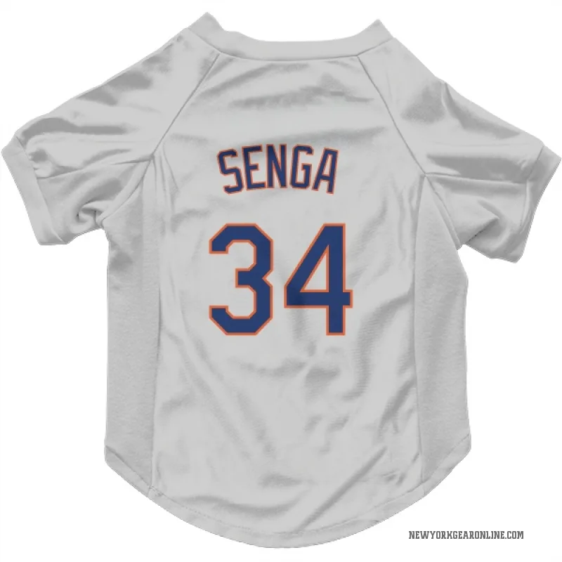 Kodai Senga  Gray New York Mets  Cat & Dog Pet Jersey