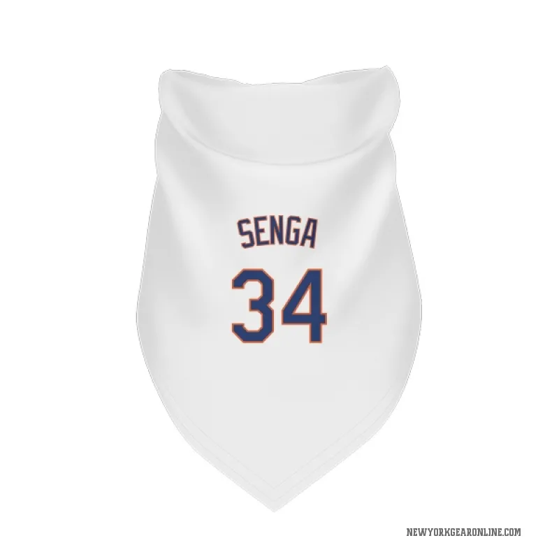 Kodai Senga  White New York Mets  Cat & Dog Pet Bandana