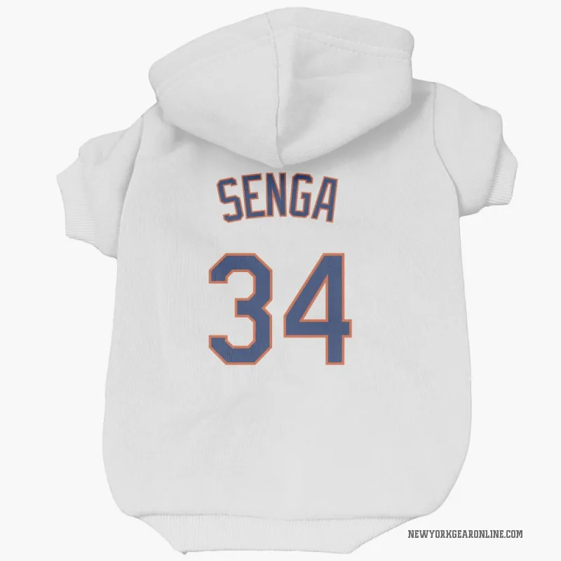Kodai Senga  White New York Mets  Cat & Dog Pet Hoodie