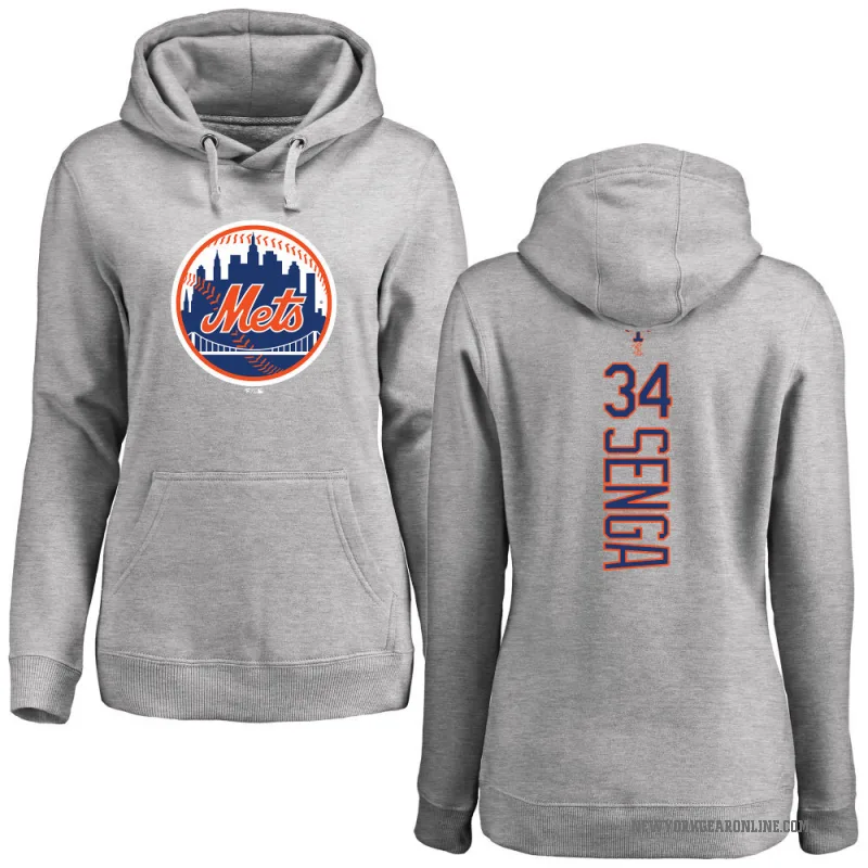 Kodai Senga Women's New York Mets Ash Backer Pullover Hoodie